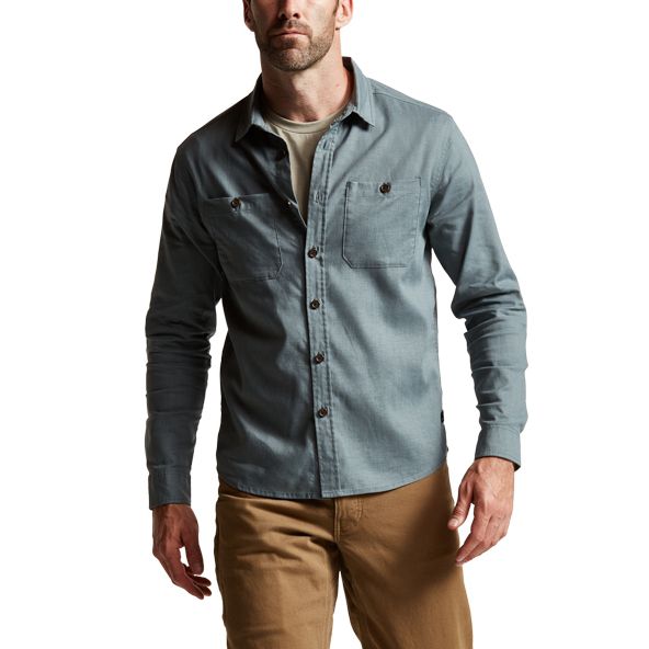 Camisas Sitka Ambary LS Hombre Azules | 0314CISEJ