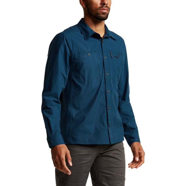 Camisas Sitka Harvester Hombre Azules | 7408SPJNZ