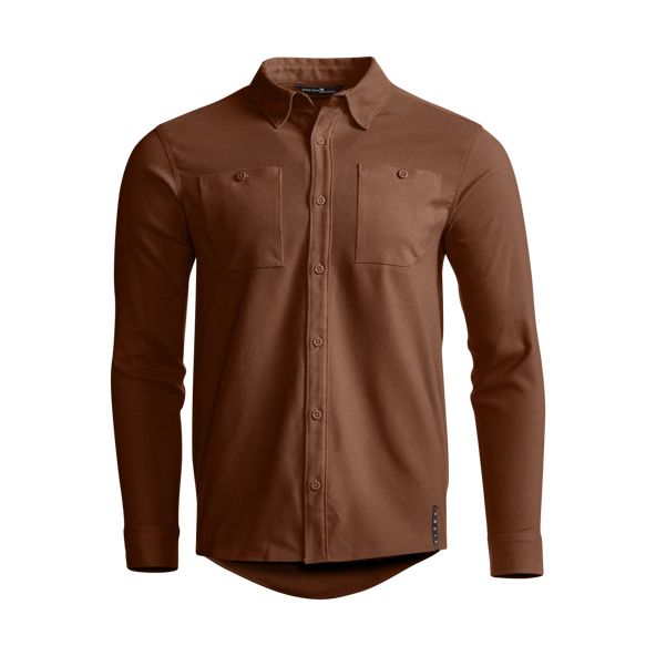 Camisas Sitka Riser Trabajo Hombre Marrones | 0953LKVGJ