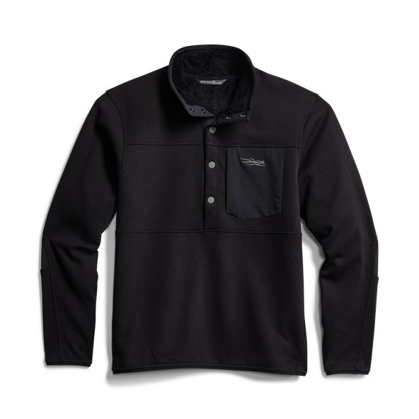 Fleece Sitka Front Range Snap Hombre Negras | 9143QIOMP