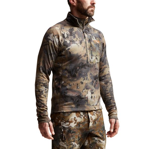 Fleece Sitka Grinder Half-Zip Hombre Camuflaje | 9316QDWRC