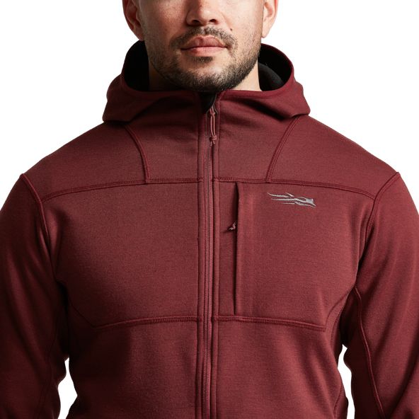 Sudadera Con Capucha Sitka Camp Hombre Rojas | 0894DHMTC