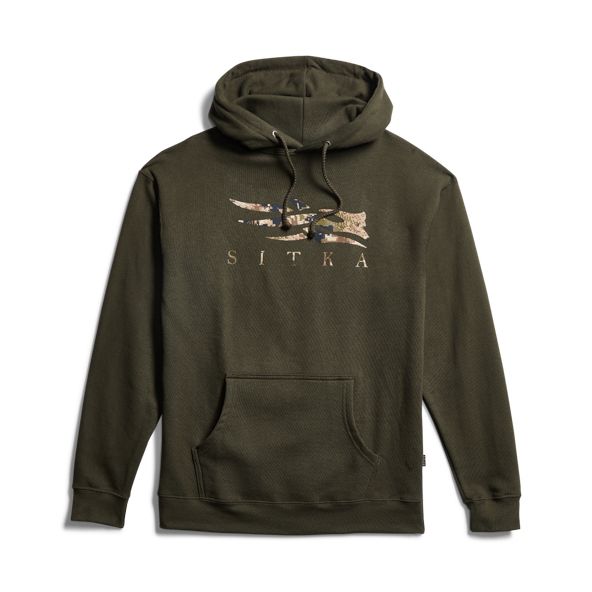 Sudadera Con Capucha Sitka Icon Optifade Pullover Hombre Verde | 3954ZEKPQ