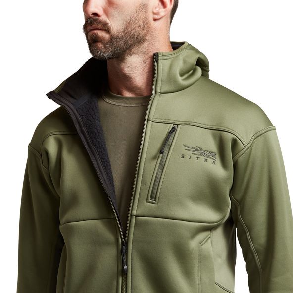 Sudadera Con Capucha Sitka Traverse Hombre Verde Oliva | 5742DZPJO