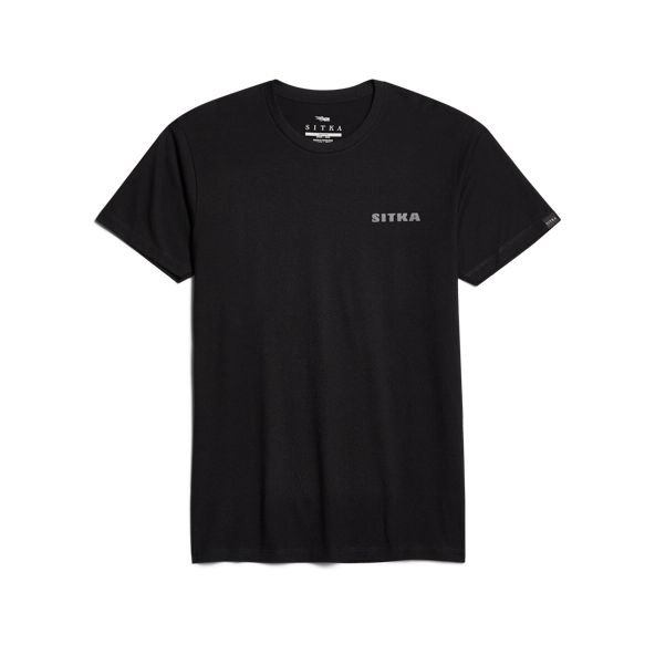 T Shirts Sitka Cedar Rub Hombre Negras | 7064HIKCG