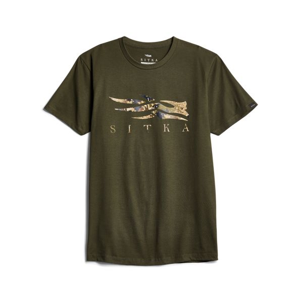 T Shirts Sitka Optifade Icon Hombre Verde | 4079EIJAB