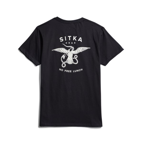 T Shirts Sitka No Free Lunch Pocket Hombre Negras | 0682IOLNS